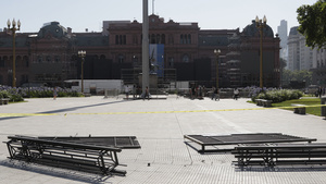 La Plaza de Mayo ya está sin rejas para la asunción de Alberto Fernández. (Fuente: Bernardino Avila)