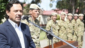 Sáenz y Pulleiro cuando eran intendente y Jefe del Comando