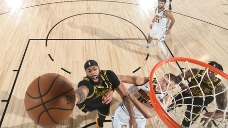 Anthony Davis, el héroe de la victoria de los Lakers ante Denver. (Fuente: AFP)