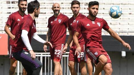 Entrenamiento de River Plate en la previa a la final de Mendoza.