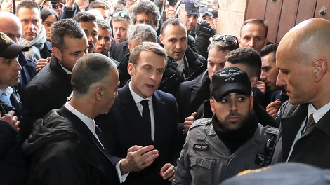 Macron se enojó con la seguridad israelí