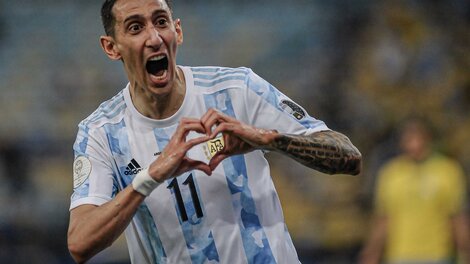 Ángel Di María hizo un golazo para poner en ventaja a Argentina 1-0 ante Brasil en la final de la Copa América.