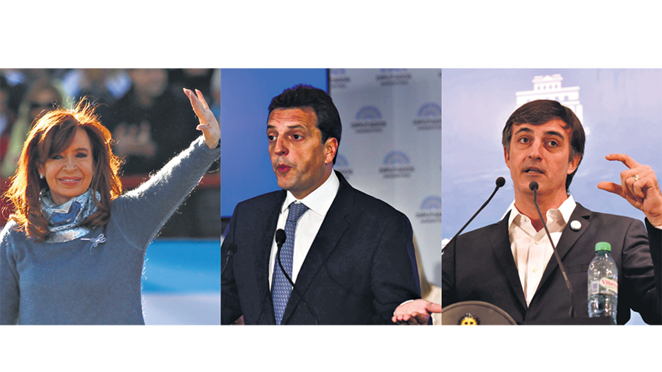 Cristina Kirchner, Sergio Massa y Esteban Bullrich, en las listas de candidatos que competirán en la provincia de Buenos Aires.