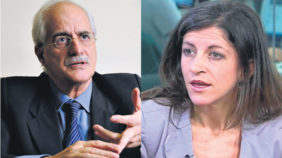 El ex canciller Jorge Taiana y la economista Fernanda Vallejos.