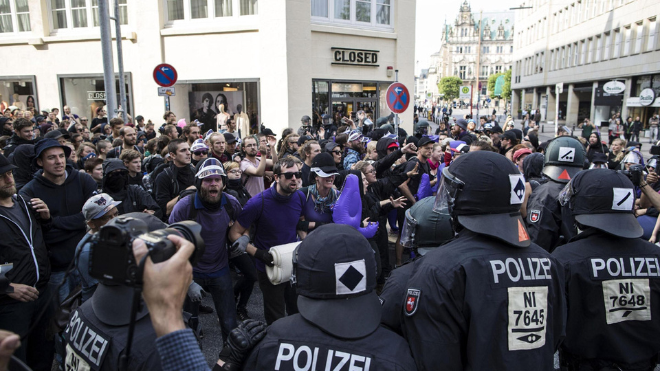 Hoy se estima que habrá unas 30 manifestaciones en Hamburgo.