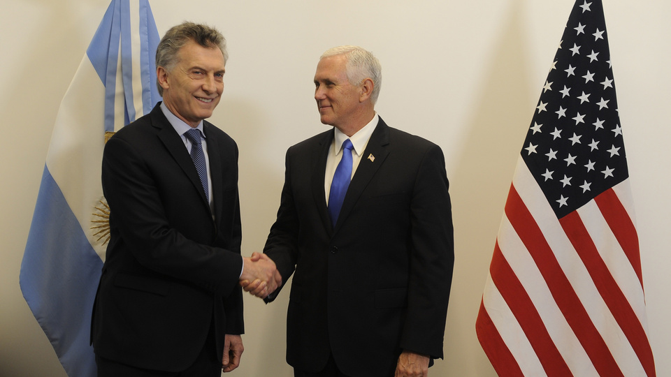 Mauricio Macri recibió a Mike Pence en Olivos.