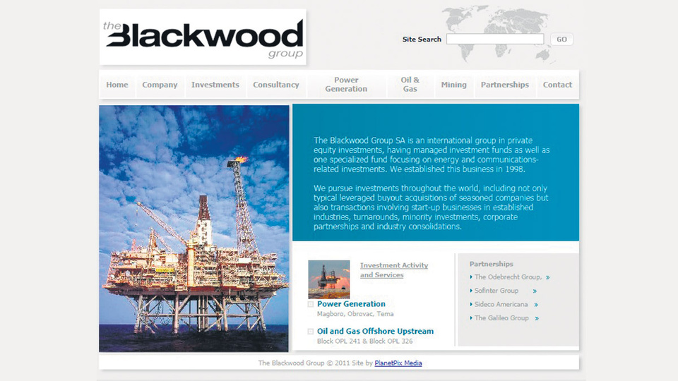 La presentación de Blackwood, el fondo de inversiones de Odebrecht y Macrì.