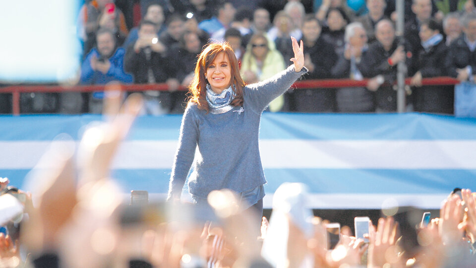 La ex presidenta, cabeza de la lista de senadores de Unidad Ciudadana.
