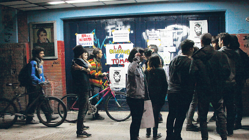 La Escuela de Bellas Artes Manuel Belgrano, uno de los establecimientos porteños tomados contra la reforma.