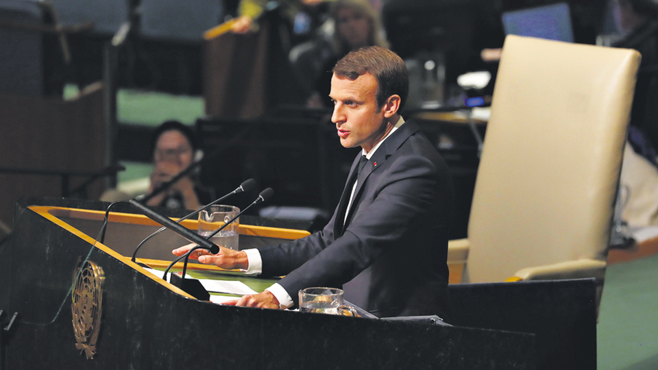 En su debut en la ONU, Macron se presentó como ferviente defensor del multilateralismo.