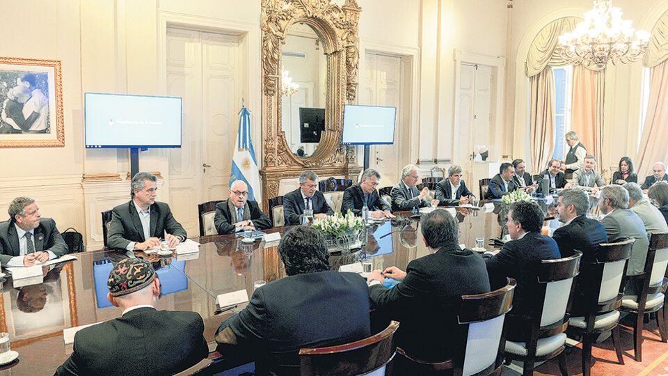 El presidente Macri y su Gabinete de ministros.