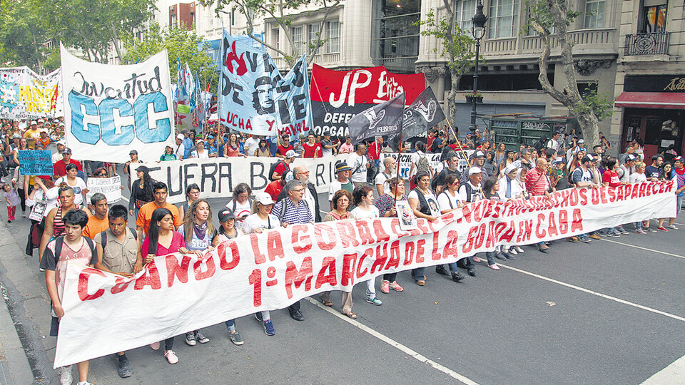 Fue la primera Marcha de la Gorra realizada en territorio porteño.