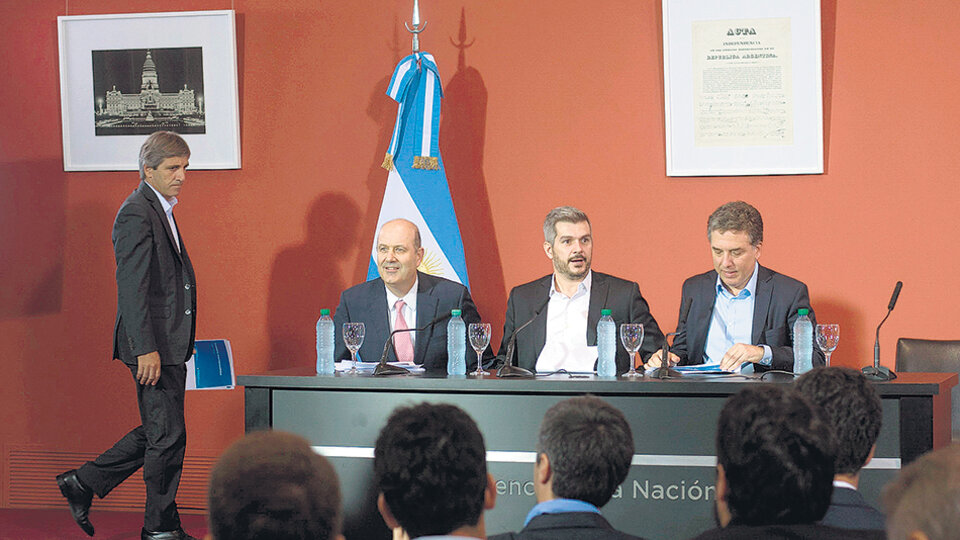 Luis Caputo, Federico Sturzenegger, Marcos Peña y Nicolás Dujovne.