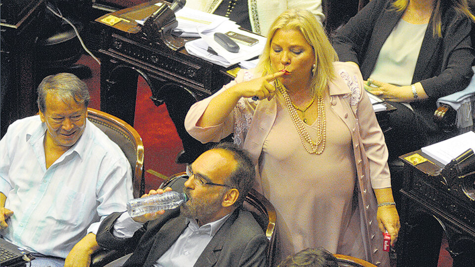 Los diputados macristas Elisa Carrió y Fernando Iglesias.