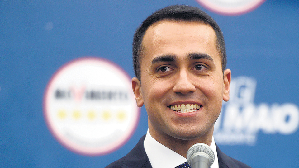 Luigi Di Maio lidera el Movimiento Cinco Estrellas, formación que fue la más votada el domingo.