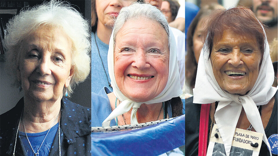 Estela Carlotto, Nora Cortiñas y Taty Almeida.