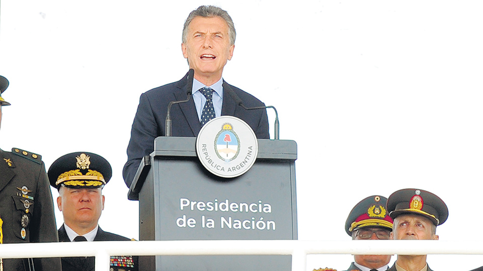 El presidente Mauricio Macri realizó el anuncio ayer durante el acto por el Día del Ejército.