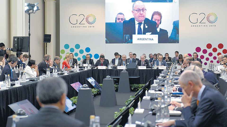 Los cancilleres de los paÃ­ses integrantes del G-20 deliberaron durante dos dÃ­as en la CancillerÃ­a.