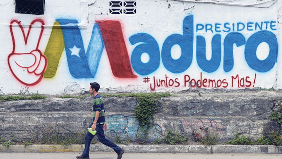 Propaganda electoral de Maduro en Barquisimento, en la víspera de las elecciones venezolanas.