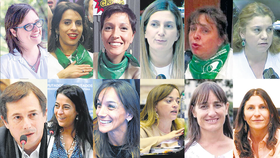 Brenda Austin, UCR. Victoria Donda, Libres del Sur. Mayra Mendoza, FpV. Silvia Lospennato, PRO. Araceli Ferreyra, FpV. Karina Banfi, UCR. Daniel Lipovetsky, PRO. Carolina Moises, PJ. Malena Galmarini, Frente Renovador. Cecilia Moreau, Frente Renovador.