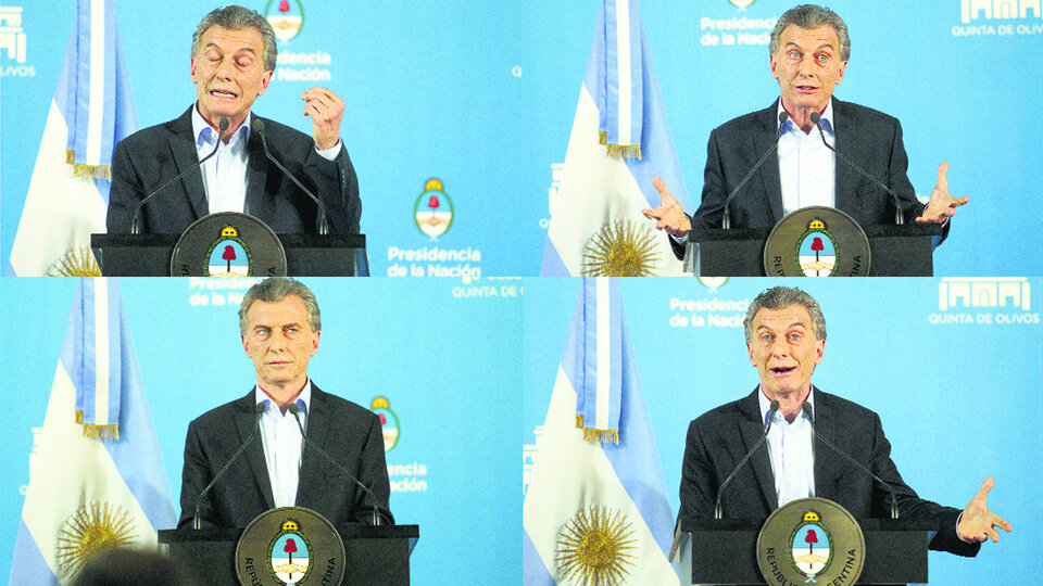 Macri en la conferencia de prensa del miÃ©rcoles. En contraste con el Gobierno y su aparato mediÃ¡tico, el pluralismo de la comunidad tambiÃ©n participa.