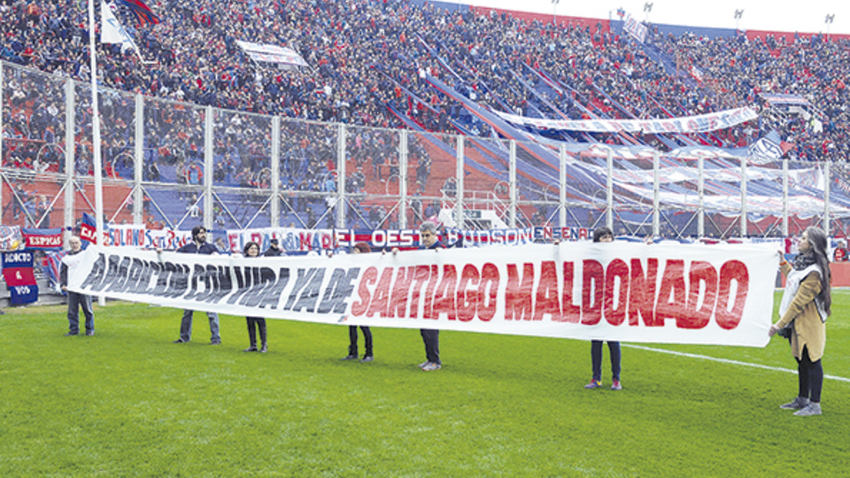 San Lorenzo le brindÃ³ un homenaje especial a Santiago Maldonado.