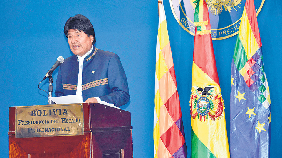 â€œEstamos con la razÃ³n, con la verdad, buscando justiciaâ€, dijo el mandatario Evo Morales.