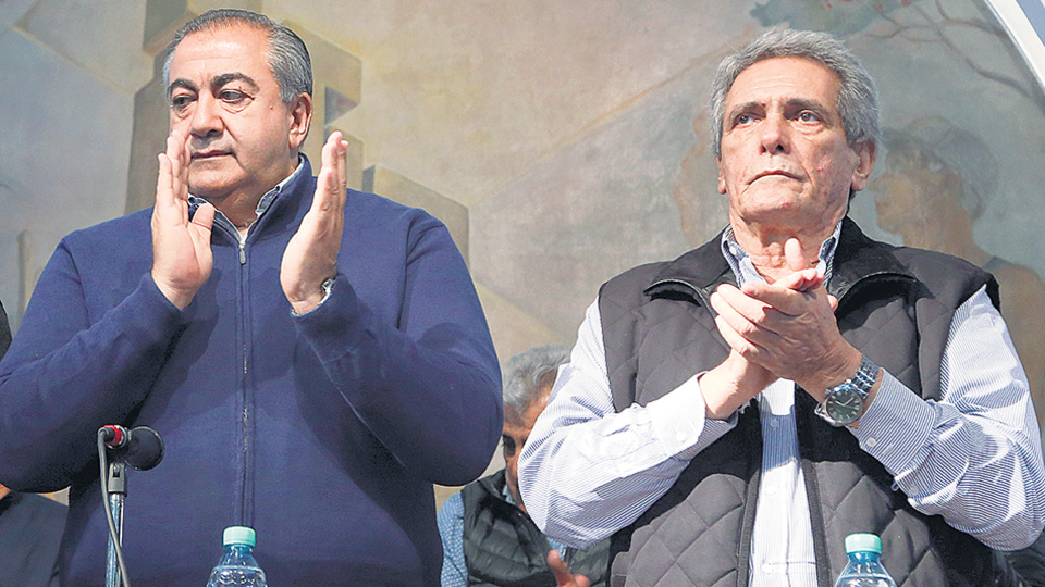 La dupla conductora de la CGT, Héctor Daer y Carlos Acuña.