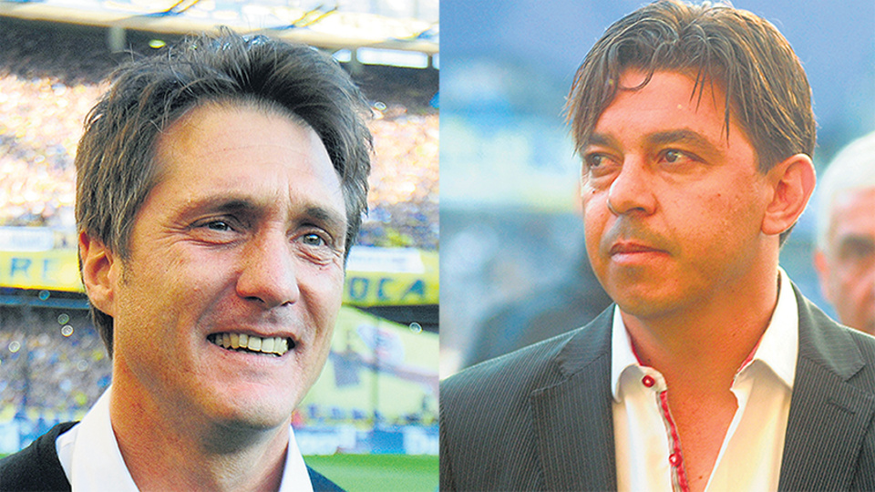 Como técnicos de Boca y River, Barros Schelotto y Gallardo disputaron diez superclásicos.