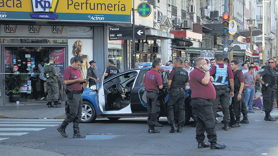 Tres heridos durante un tiroteo en febrero en el centro porteño.