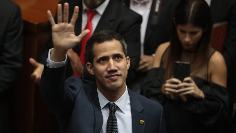 Guaidó, tras jurar hoy como presidente de la Asamblea Nacional de Venezuela.