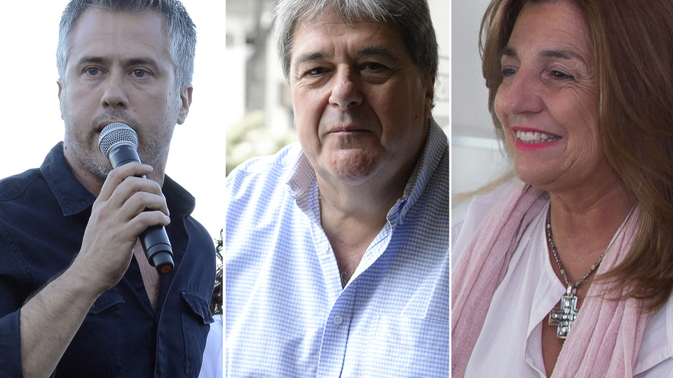 Leandro Busatto, Luis Rubeo y Silvina Frana. A la cabeza de las principales listas de diputados.
