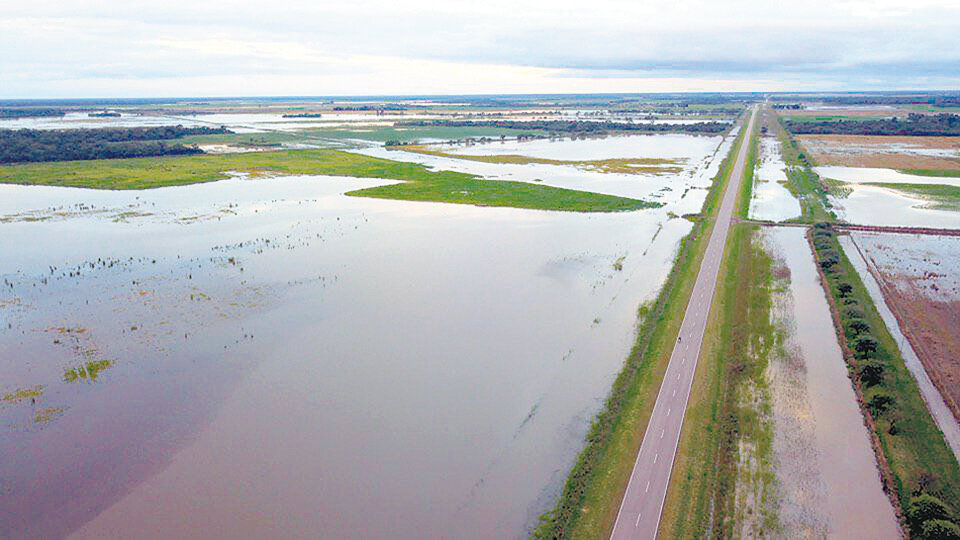 Imagen aÃ©rea de la regiÃ³n sudoeste de Chaco, afectada por la inundaciÃ³n.