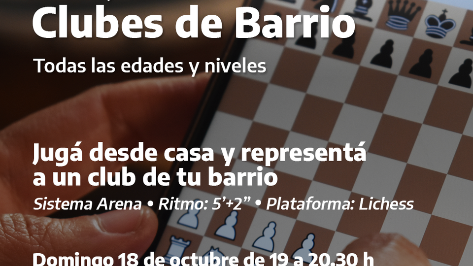 Torneo Nacional de Ajedrez Online Clubes de barrio