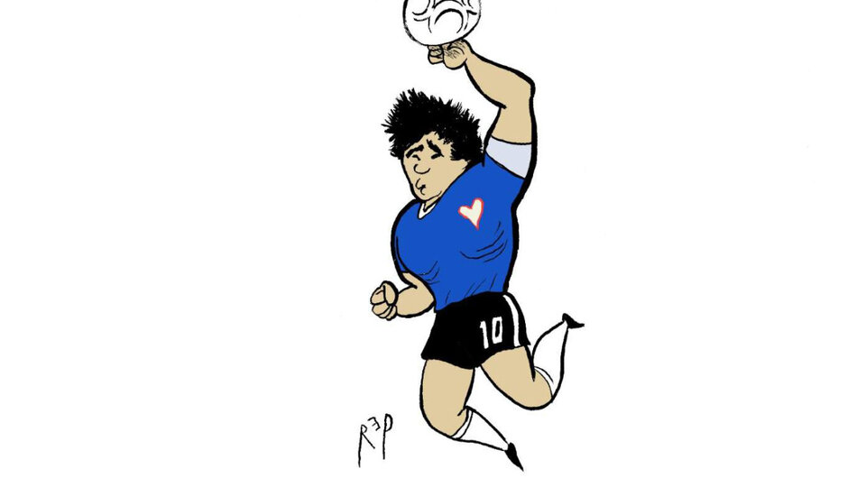 El dibujo de Rep por la muerte de Maradona