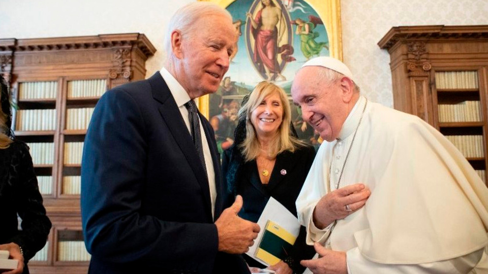 Joe Biden first met Pope Francis, who described him as “the best fighter for peace.”