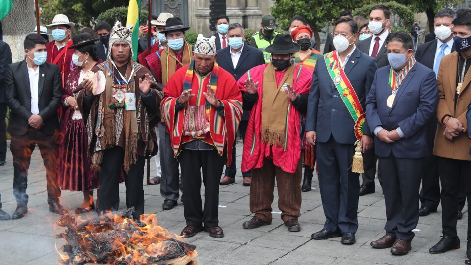 Luis Arce destacó su compromiso de volver a la senda del crecimiento con justicia social  | Cumplió un año al frente del gobierno de Bolivia