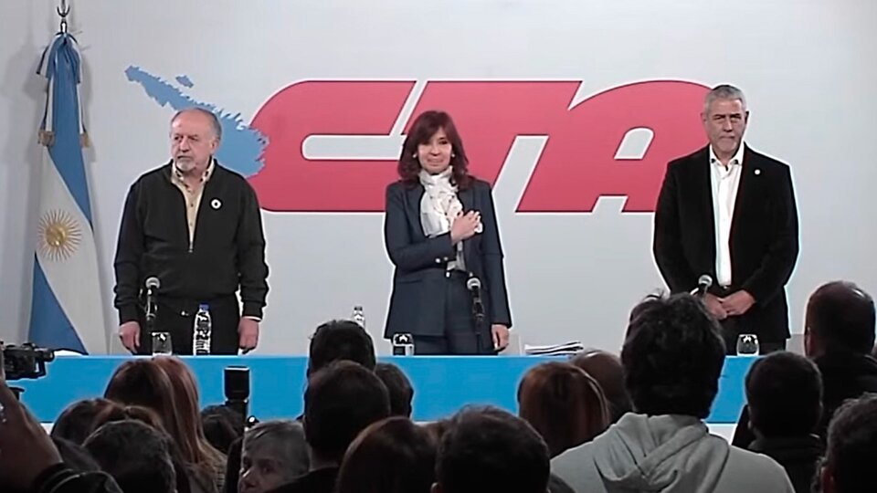 El discurso de Cristina Kirchner en el acto de la CTA  | Minuto a minuto del plenario en Avellaneda