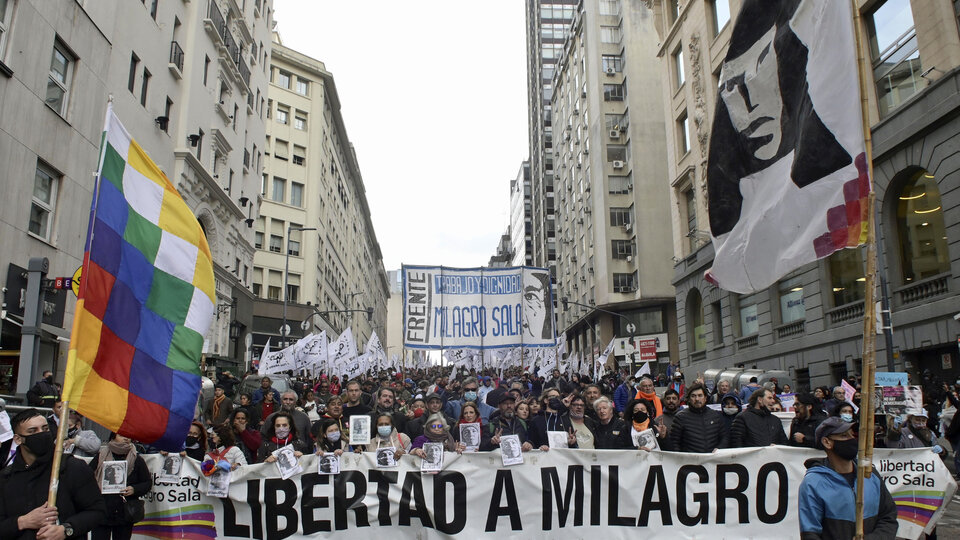 El Frente Milagro Sala marcha este jueves para pedir la intervención del Poder Judicial jujeño | A las 16 frente al Congreso Nacional