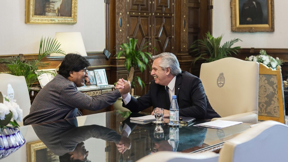 El encuentro de Evo Morales con Alberto Fernández | El expresidente de Bolivia visitó también el PJ y el Instituto Patria