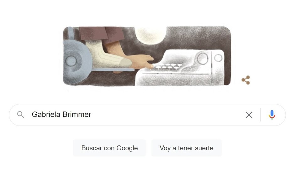 Google le dedica su doodle a Gabriela Brimmer | En el 75º aniversario de su nacimiento | Página12