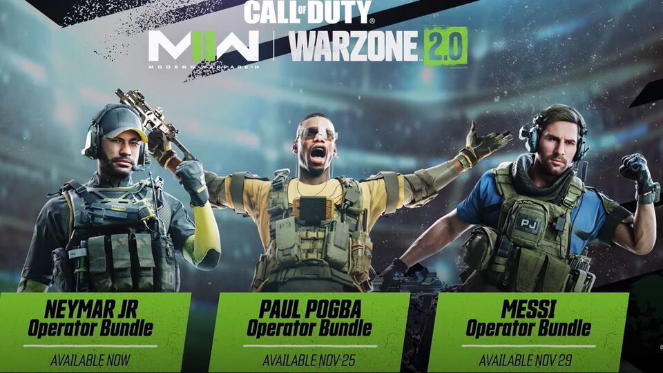 CoD Modern Warfare 2: Veja as skins de Neymar e Pogba