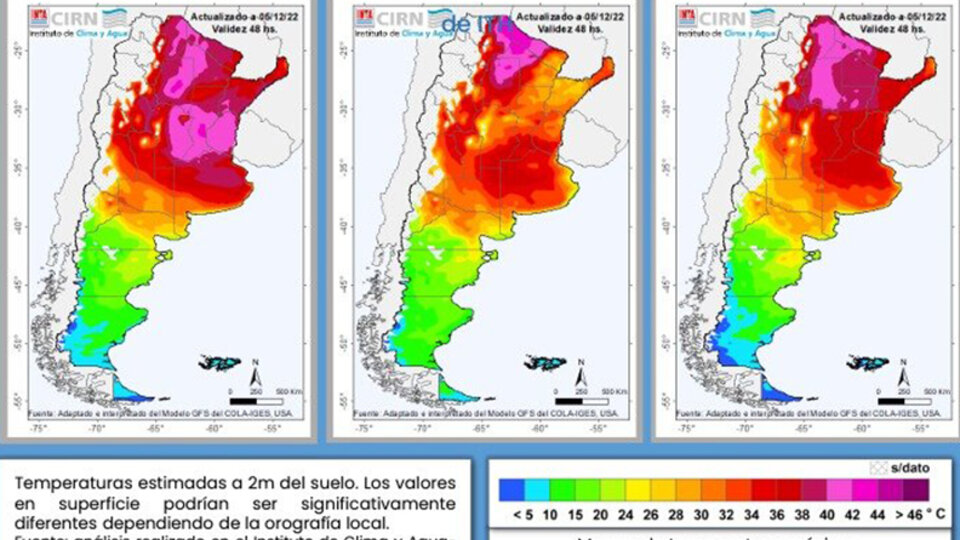 Ola de calor en Argentina: el mapa día a día del infierno que se espera  esta semana | La Ciudad de Buenos Aires en alerta roja | Página12