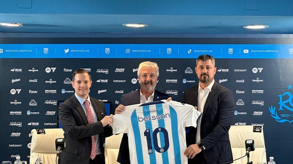 Argentina - Betsson brand to appear on shirts of Racing Club de Avellaneda  G3 Newswire SPORTS BETTING