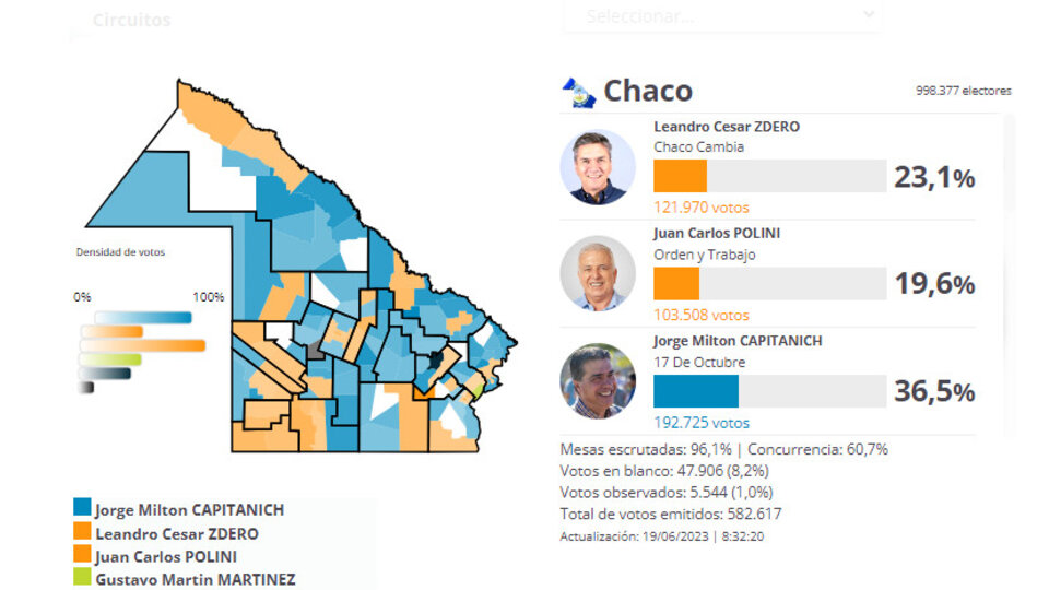 Elecciones PASO en Chaco el mapa interactivo con los resultados