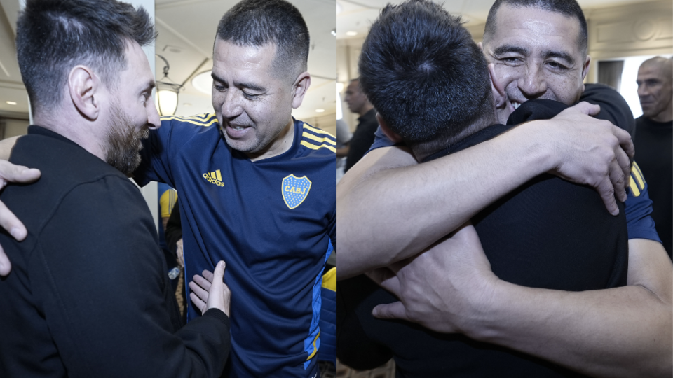 Despedida de Riquelme hoy: el abrazo con Messi y el partido minuto a ...