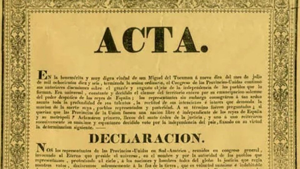 La Aduana recuperó un impreso original de la declaración de la Independencia de 1816 | Estaba a la venta en una librería virtual con sede en Buenos Aires