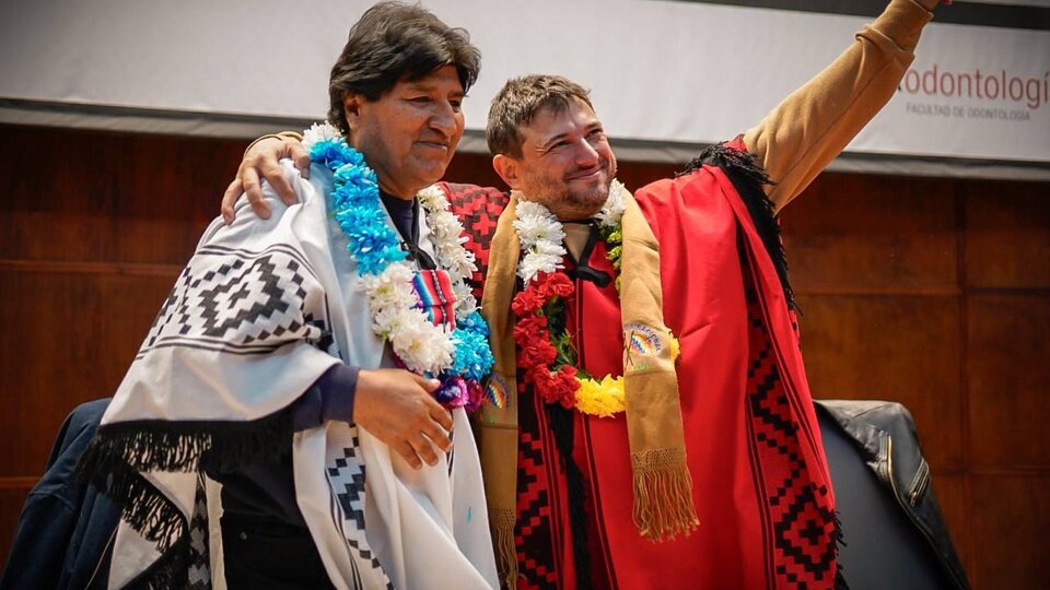 Evo Morales junto a Juan Grabois: “Si el litio estuviera en manos de los Estados, seríamos potencia mundial” | El expresidente de Bolivia compartió un acto con el precandidato de UxP