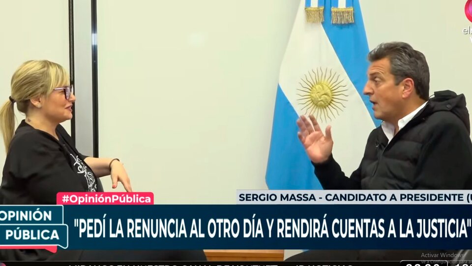 Sergio Massa: “Bullrich nunca le pidió la renuncia a Gerardo Milman” | El candidato de UxP habló con “Opinión Pública” por Canal 9