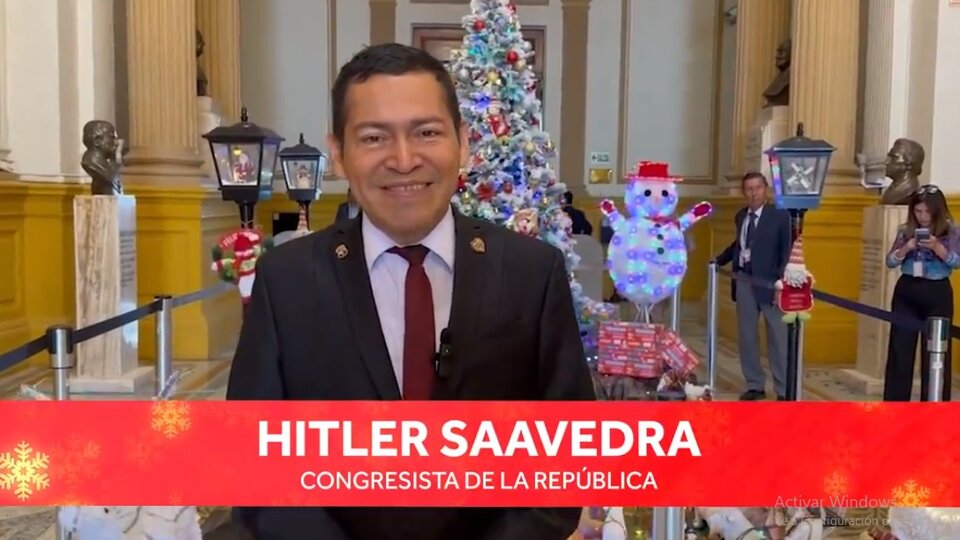Hitler's kind Christmas greeting |  A Peruvian congressman has the dictator's last name as his first name